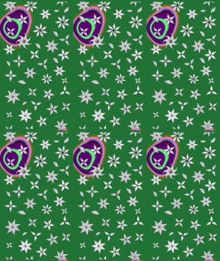 Küçük yeşil çiçeklerle oldukça eski bir besin torbası deseni. Tekstil, kumaş, kapaklar, duvar kağıtları, baskı, paket, koleksiyon defteri, örgü, dekupaj için çiçek arkaplanı..