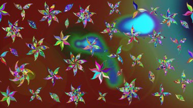 Güzel kumaş deseni. Hoş bir çiçek geçmişi var. Raster illüstrasyonu. Küçük çiçekte çizim deseni.