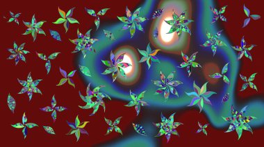 Raster illüstrasyonu. Moda baskısı. Dekorasyon ve tasarım için güzel bir desen. Eski model. Suluboya çizim kalıbı. Çiçeğin suluboya çizimlerinin zarif deseni.