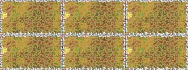 Davetiye, kart ve parmak izi için basit şirin bir model. Kelebeklerle dolu renklendirilmiş, pürüzsüz bir desen. Sarı arka planda renkli bir kelebek.