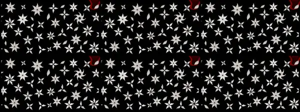 Çiçek desenli eskiz, darbeler, sıçramalar, yaz çiçekleri. Siyah renkli çiçekler. Raster illüstrasyonu.