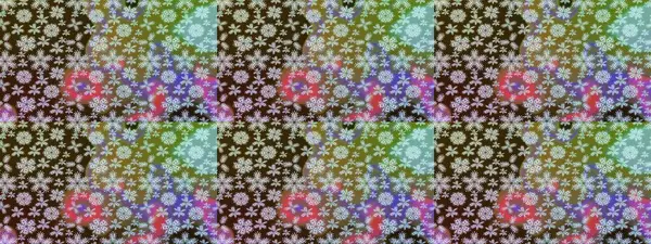 Kahverengi renkli etnik çiçeklerin olduğu zarif bir eskiz modeli. Asya Tekstil 'inde Raster Çiçek İllüstrasyonu.