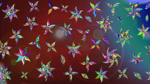 Üzerinde gelincikler ve vadi zambakları olan renkli çiçek desenli nakış deseni. Tekstil tasarımı için kahverengi renkli geleneksel halk çiçekleri buketi.