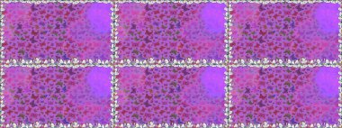 Menekşe renklerini yakından izle. Yumuşak menekşe arkaplanda izole edilmiş şirin yaban sinekleri. Sanat retro kaplanabilir açılış tasarımı tarzında serbest doğrusal mürekkep el logosu.