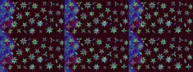 Vadinin çiçekleri kahverengi renklerde. Raster çiçek desenleri çiziyor..