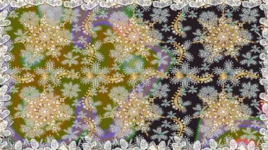 Raster klasik barok çiçeksiz altın desenli. Süslü dekorasyon. Altın elementli gri renkli altın desenli. Lüks, kraliyet ve Viktorya dönemi konsepti.