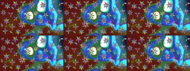 Raster Hip kumaş deseni. Eskiz Vintage Çiçek Deseni.