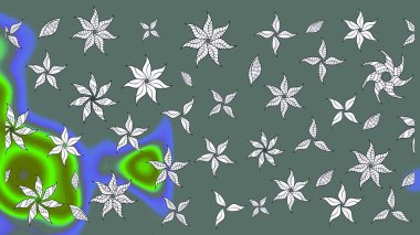 Nazikçe, güzel çiçek arkaplanı. Çiçekli karalama şeklinde Raster çiçek deseni. Tarafsız renklerde çiçekler.