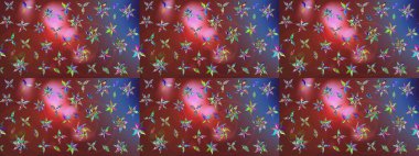 Üzerinde gelincikler ve vadi zambakları olan renkli çiçek desenli nakış deseni. Tekstil tasarımı için kahverengi renkli geleneksel halk çiçekleri buketi.