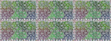 Raster illüstrasyonunda kusursuz çiçek deseni. Suluboya tarzında gri renkte çiçekler.