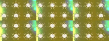 Altın renkler. Kar tanelerinin soyut arkaplanlı Noel şablonu. Noel ve yeni yıl moda baskıları için tatil tasarımı. Raster illüstrasyonu.