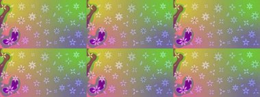 Eski usul. Kumaş, tekstil, duvar kağıdı baskısı için. Eskiz geçmişi. Tomurcukları çiçek olan sevimli bir çiçek deseni. Raster. Raster illüstrasyonu.