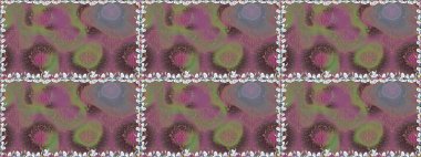 Raster suluboya çiçek deseni, narin çiçekler, kahverengi çiçekler, tebrik kartı şablonu. Güzel kumaş deseni.