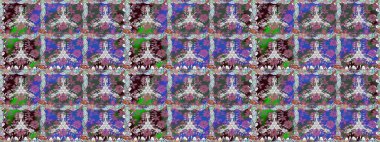 Patlayan çiçekler soyut olarak yerleştirilmiş. Raster deseni. Gri renklerde bahar çiçekleri. Raster illüstrasyonu.