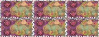 Raster resim. Ultrafashionable kumaş deseni. Organik motifi arka plan. Seamless modeli.