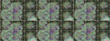 Tatil havası. Nazik romantik baskı. Raster dikişsiz şirin çiçek deseni. Gri renkli çiçekler. Bahar mevsimi.