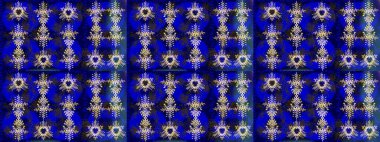 Renkli arka planda izole kar taneleri. Kış kar tanesi, raster arka plan. Yüzey için tekrarlanan doku, ambalaj kağıdı, mavi, gri ve kahverengi renkler. Raster illüstrasyonu.