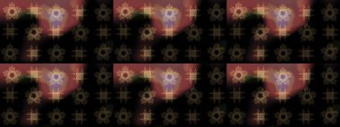 Siyah, kahverengi ve gri renkte kar tanesi süsü. Kar tanesi süsü Raster illüstrasyonu. Güzel süs eşyası. Kar taneleri izole edildi.