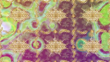 Tarafsız renklerde altın elementli klasik eskiz deseni. Noel 2019, kar tanesi, yeni yıl.