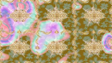 Tarafsız renklerde altın elementli eskiz deseni. Noel, kar tanesi, yeni yıl 2019.