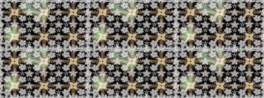 Nazikçe, güzel çiçek arkaplanı. Çiçekli karalama şeklinde Raster çiçek deseni. Siyah renkte çiçekler.