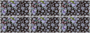 Suluboya desensiz çiçek buketi. Ton halinde. Çiçeğin suluboya çizimlerinin mükemmel deseni. Dekorasyon ve tasarım için güzel bir desen. Moda yazdırma.