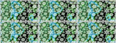 Renkli Bahar Temalı Kusursuz Arkaplan. Çiçeksiz desenli arka plan, yaz çiçekleri. Yeşil renkli çiçekler. Düz Çiçek Elementleri Tasarımı.