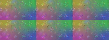 Raster illüstrasyonu. Güzel tasarım. Noel için tatil tasarımı, yeni yıl moda baskıları. Kar tanelerinin soyut arkaplanlı Noel arkaplanı. Yeşil ve nötr kar taneleri.