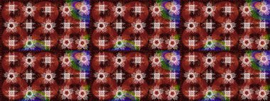 Kar taneleri arka plan. Kar tanesi süs desen. Snowflakes desen. Düz renkli arka plan üzerinde izole kar taneleri tasarımı. Raster illüstrasyon.