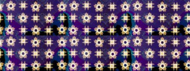 Mor, mavi ve bej renkli kristal kar tanesi. Raster illüstrasyonu.