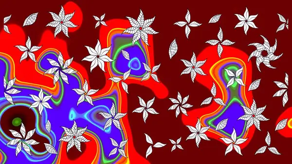 Klasik çiçek desenli. Yumuşak pamuk tasarımı. Paketleme, tekstil, duvar kâğıdı için çiçek eskizi. Raster 'ın taze dokusu. Yumuşak kiremit.