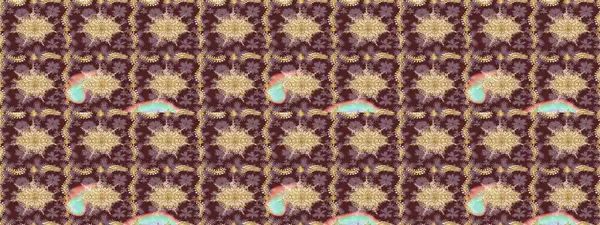 Klasik raster şablonu. Tekrarlayan ögelerle soyut arkaplan çiz. Kahverengi ve altın desenli.