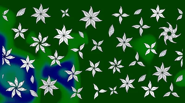 Raster illüstrasyonundaki çiçek desenli çizim. Düz Çiçek Elementleri Tasarımı. Renkli Bahar Teması eskiz kalıbı. Güzel kumaş deseni.