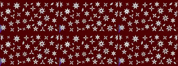 Sevimli çiçek raster deseni. Renkli Bahar Teması eskiz kalıbı. Kırmızı renkte çiçekler. Düz Çiçek Elementleri Tasarımı.