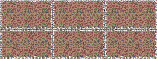 Kusursuz. Davetiye, kart ve parmak izi için basit kadınsı bir model. Raster illüstrasyonu. Bej arka planda kelebek.