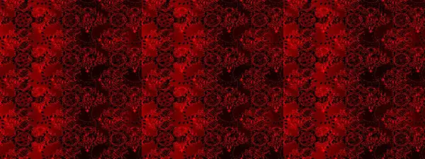 Ağaç dallı bahar çiçekleriyle desen, kırmızı, siyah ve kahverengi renkler ve çiçek silueti. Raster deseni.