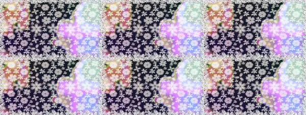 Tarafsız renklerde çok renkli, zarif küçük çiçekler ve komik böcekler, raster deseni, illüstrasyon.