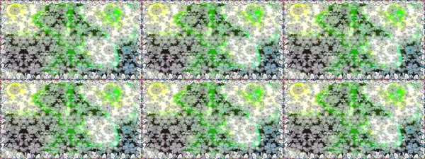 Renkli desenli, gri çiçekli ve dekoratif elementli kusursuz desen. Kumaş, tekstil, duvar kağıdı baskısı için. Kusursuz bir geçmişi var. Raster illüstrasyonu. Antika retro tarzı.