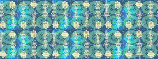 Raster illüstrasyonu. Noel ve yeni yıl moda baskıları için tatil tasarımı. Mavi, yeşil ve nötr kar taneleri. Kar tanelerinin soyut arkaplanı olan şirin bir Noel arkaplanı. Renkler.