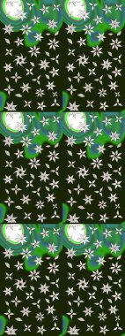 Çiçekli çiçek deseni, suluboya. Raster deseni. Küçük çiçekte güzel bir çiçek deseni..