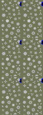 Raster stili kumaş deseni. Çiçekler suluboya çizim deseni.