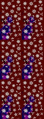 Raster stili kumaş deseni. Çiçekler suluboya çizim deseni.