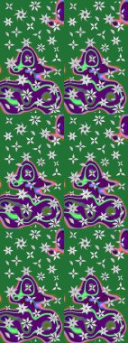 Çizim kalıbı. Ultraviyole kumaş deseni. Raster illüstrasyonu. Organik motif arkaplanı.