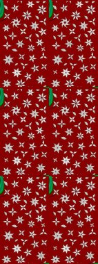 Raster illüstrasyonundaki çiçek desenli çizim. Kırmızı renkte çiçekler. Düz Çiçek Elementleri Tasarımı. Renkli Bahar Teması çizim şablonu.