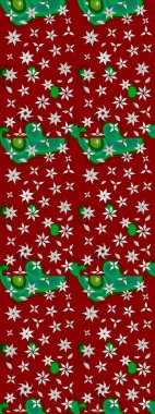 Raster illüstrasyonundaki çiçek desenli çizim. Düz Çiçek Elementleri Tasarımı. Süslü kumaş deseni. Renkli Bahar Teması çizim şablonu.