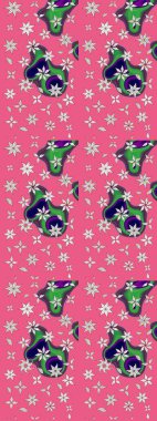 Raster illüstrasyonu. Robot resim. Küçük çiçekte sevimli çiçek deseni var..