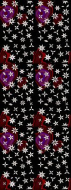 Raster deseni. Süslü kumaş deseni. Çiçekli çiçek deseni, suluboya..