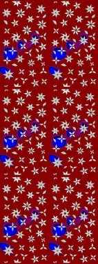 Halk tarzı. Modern çiçek arkaplanı. Parlak renkli çiçekli ve kırmızı yapraklı harika bir çiçek deseni. Moda baskıları için zarif bir şablon.