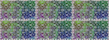 Renkli Bahar Temalı Kusursuz Arkaplan. Düz Çiçek Elementleri Tasarımı. Raster..