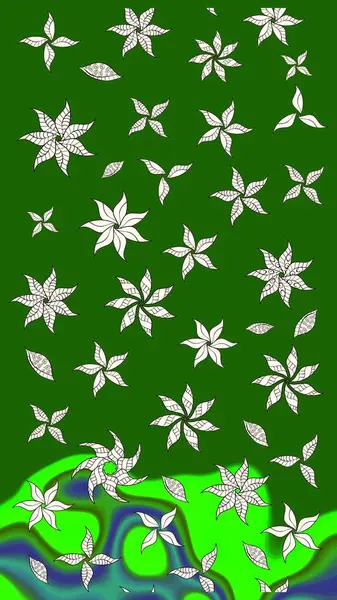 El çizimi Raster çizimi. Parlak elementlerin. Çizim çiçek deseni duvar kağıdı, web sitesi arkaplanı, paket kağıdı, davetiye, broşür, pankart veya web sitesi için kullanılabilir.